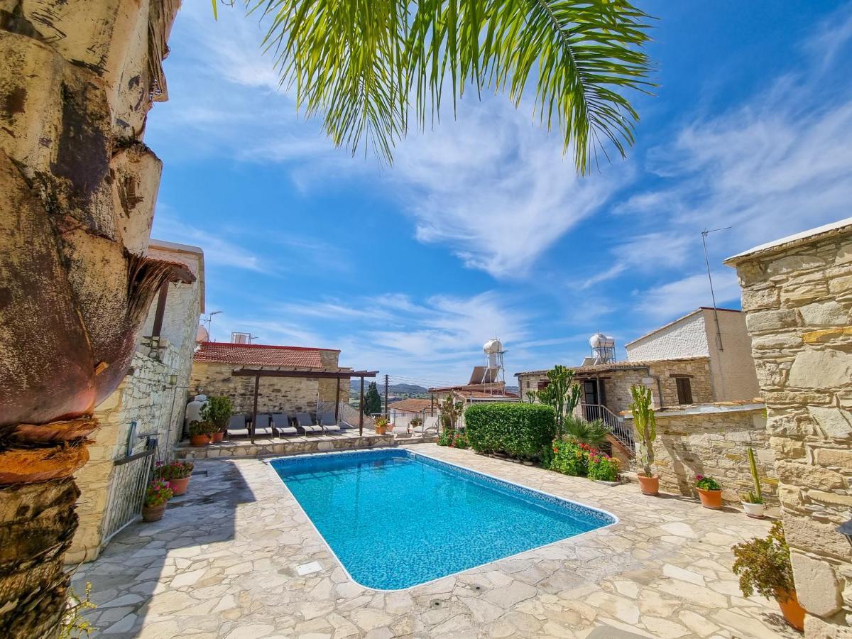 Athena'S Pool Oasis Apartment Skarinou Bagian luar foto